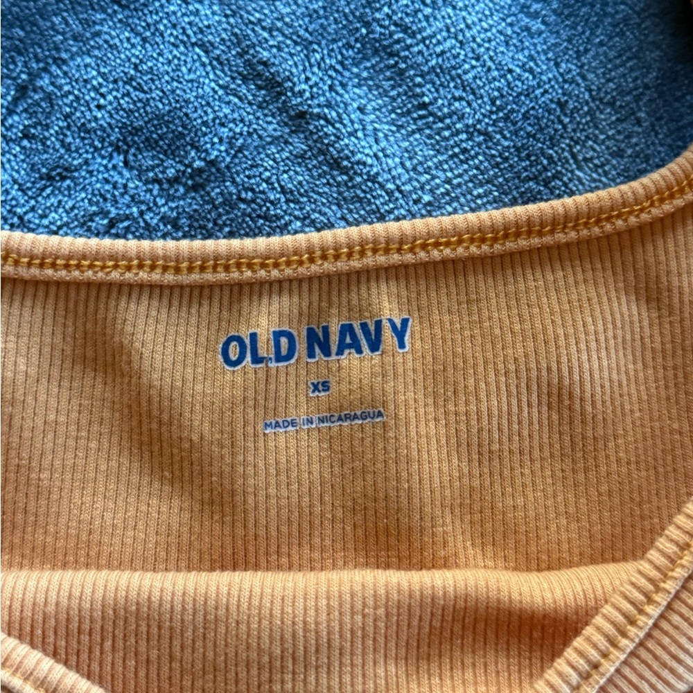 Orange Ribbed Tank Top - Picture 3 of 3